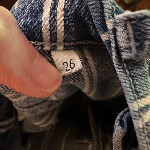 Boyish Jeans Womens 26 Blue Carter Striped They Made Me a Criminal Cotton Blend - Picture 6 of 15